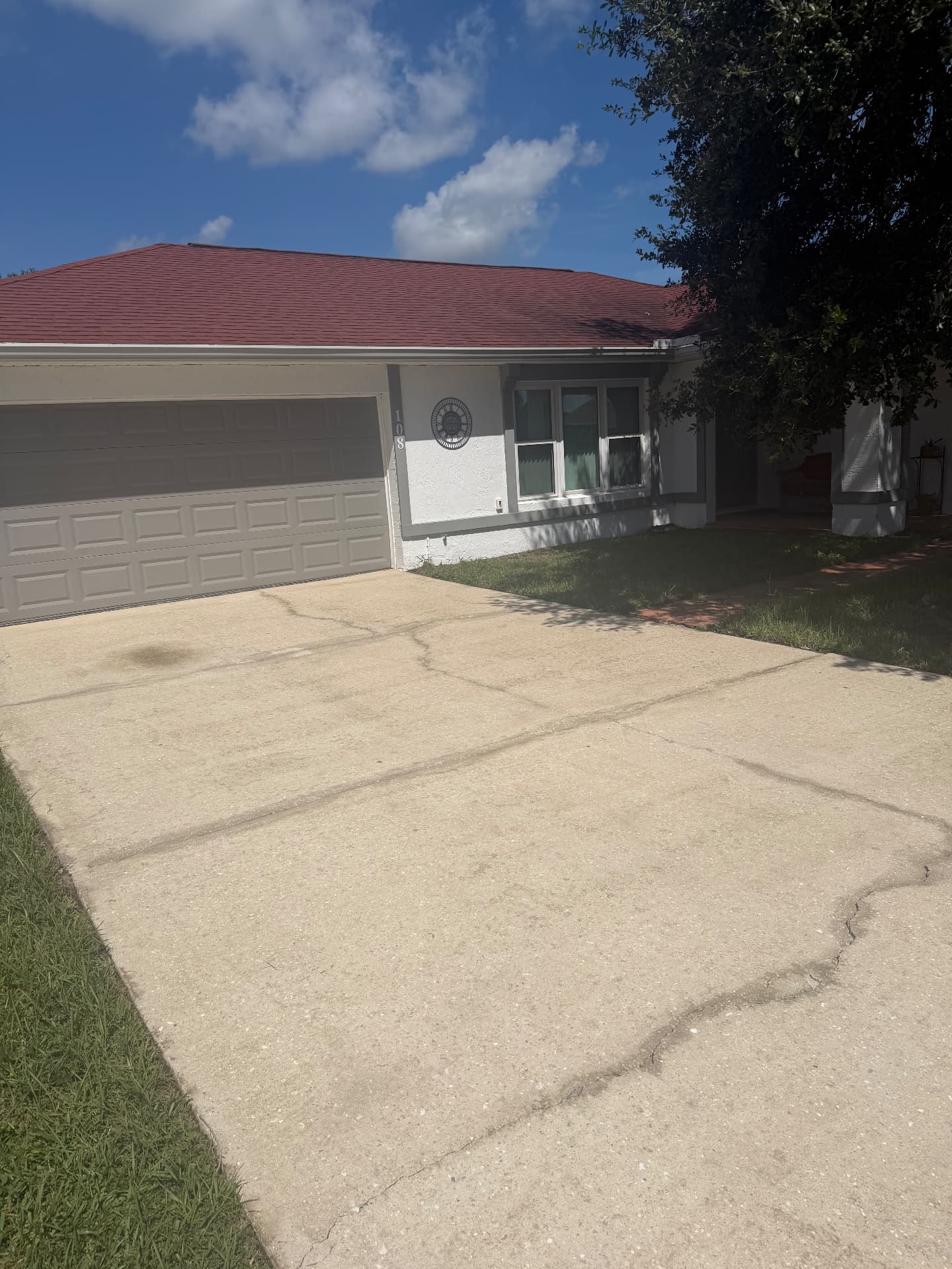 Driveway pressure wash after
